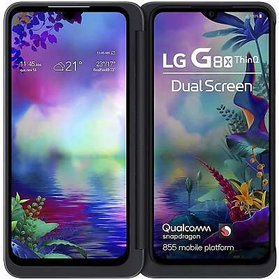 #ad LG G8X ThinQ 128GB Black with DUAL Screen ATamp;T VERY GOOD $132.62
