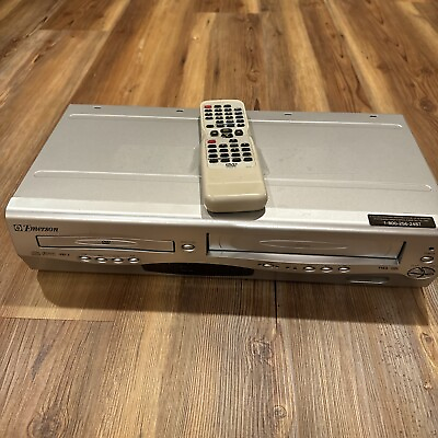 #ad Emerson DVD VCR Combo Player With Remote Stereo VHS Is Missing Audio Visual Cord $109.00