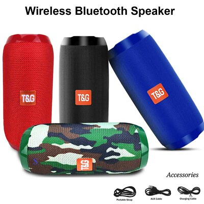 #ad Wireless Bluetooth Speaker Waterproof Outdoor Stereo Bass USB TF FM Radio LOUD $14.89