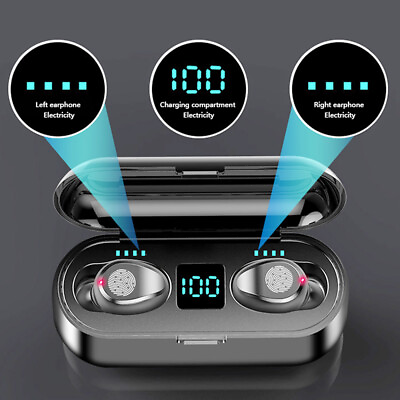 #ad Wireless IPX7 Waterproof Digital Display Earbuds For iphone Samsung Bluetooth $10.99