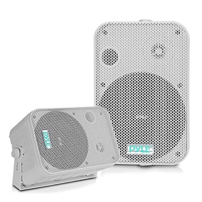 #ad Dual Waterproof Outdoor Speaker System 6.5 Inch Pair of Weatherproof Wall ... $129.96