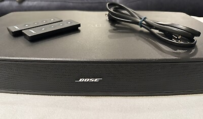 #ad Bose Solo TV Sound System 410376 Black 2 Remotes Power Cord TESTED WORKING $119.00