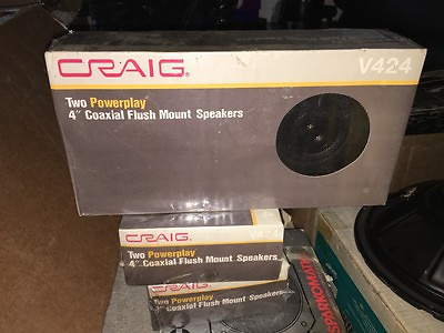 #ad craig two powerplay 4quot; coaxial flush mount speakers V424 RARE VINTAGE $179.88