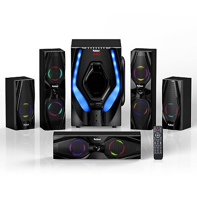 #ad Surround Sound Speakers 1200W Peak Power Home Theater System With Rgb Lights $408.99