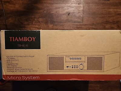 #ad #ad TIAMBOY Vintage Home CD Stereo System 40W RMS Shelf System w Bluetooth TB 816 $40.00