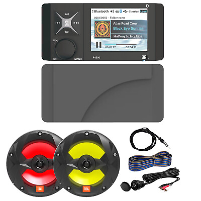 #ad JBL Bluetooth Marine WB Radio Receiver 2x 6.5quot; 225W LED Speaker Accessories $544.99