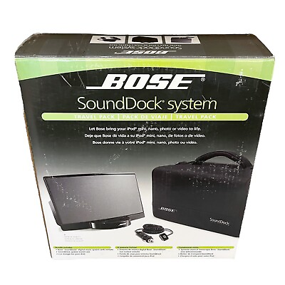 #ad BOSE SoundDock System Travel Pack Bundle Portable Digital Music System Open Box $187.00