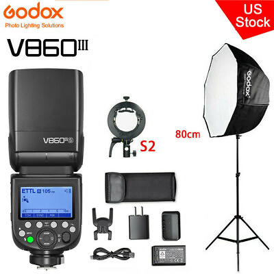 #ad US Godox V860III S 2.4G TTL Flash Speedlite For SonyBracket80cm Softbox Stand $232.90