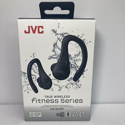 #ad True Wireless Fittness Series JVC Gym Running Black Blue Tooth $17.99
