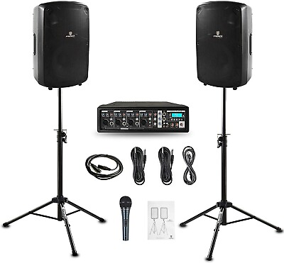 #ad Proreck MX10 1600W 6 channel Bluetooth Karaoke PA Speaker System $260.99