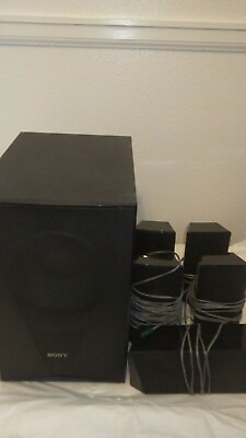 #ad SONY SS WSB123 SUBWOOFER w 5 Speakers System $149.99