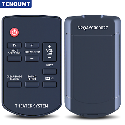 #ad New N2QAYC000027 Replace Remote For Panasonic Sound Bar SC HTB10 SC HTB500 $10.99