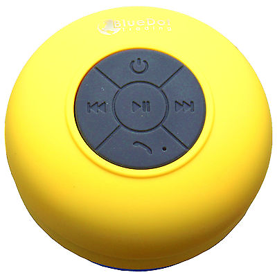 #ad Yellow Bluetooth Waterproof Shower Speaker Car Works w Android Phones amp; Tablets $7.96