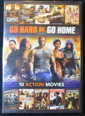 #ad GO HARD OR GO HOME 10 Action Movies DVD NEW SEALED $6.44