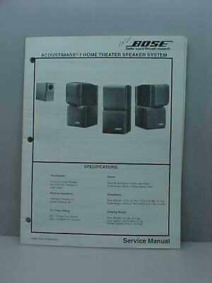 #ad Bose Acoustimass 7 Original Service Manual Free Shipping $21.00