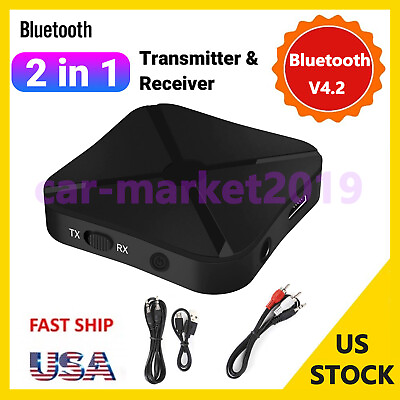 #ad 2in1 Bluetooth Transmitter Receiver Wireless Adapter TV Home Stereo A2DP Audio $7.90