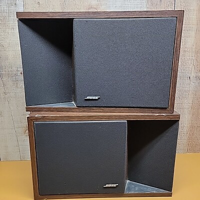 #ad Vintage Bose 201 Series II Direct Reflecting Bookshelf Speakers Cherry Pair $69.99