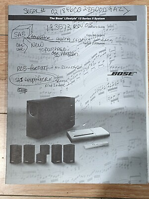 #ad Bose Lifestyle 12 Series II Owners User Manual Guide Genuine $11.95
