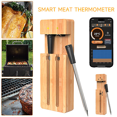 #ad 165FT Long Range Wireless Smart Meat Thermometer Bluetooth Booster for BBQ Oven $41.12