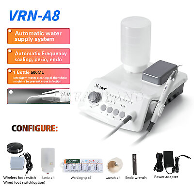 #ad VRN A8 Wireless Control Dental Ultrasonic Scaler LED Detachable Handpiece $179.99