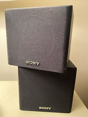 #ad Sony Speakers SS RS301 Home Speaker System Black Pair Vintage Work $49.99