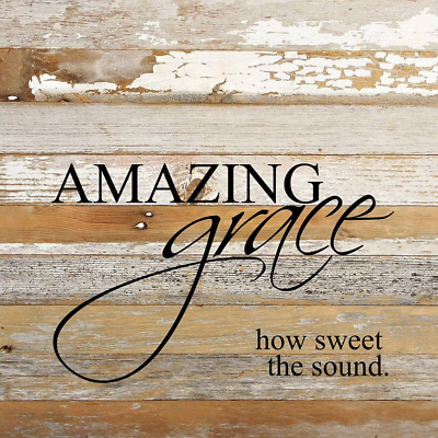 #ad Amazing grace how sweet the sound... Wall Sign NR Natural Reclaimed with $144.29