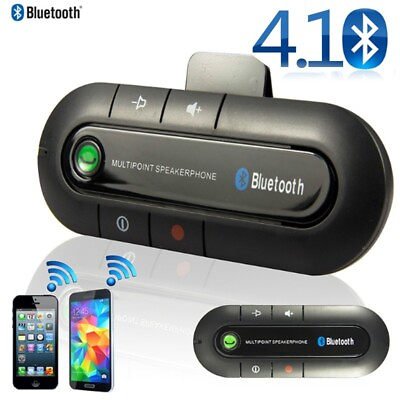 #ad Multipoint Speakerphone Wireless Bluetooth Handsfree Car Kit Sun Visor Clip $7.99