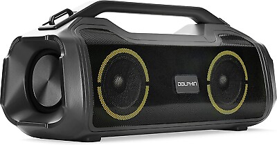 #ad Dolphin LOUD Bass Bluetooth Speakers Boombox Outdoor Waterproof Party Lights $63.20