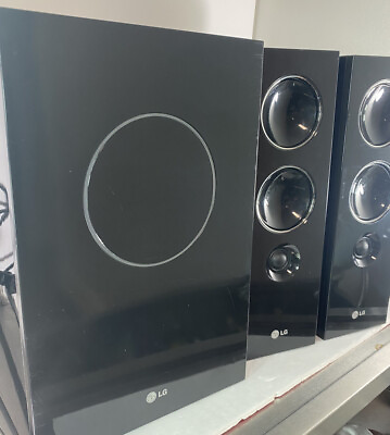 #ad LG Home Theater System Subwoofer and 2 Speakers J10D SA J10D SF C $180.00