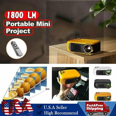 #ad A2000 Mini Miniature Children Movie Projector 1080P Home Theater Yel US Plug $58.79