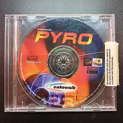 #ad Cakewalk Pyro MP3 For Microsoft Windows 95 98 With Serial Number And Case $14.99