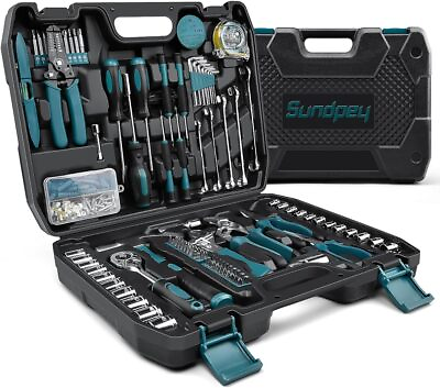 #ad Home Tool Kit 281 PCs Protable Complete Basic Repair General Hand Tool Sets $61.61