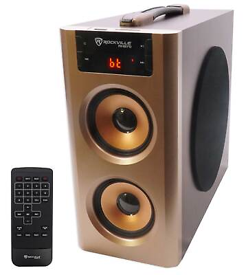 #ad Rockville RHB70 Home Theater Compact Powered Speaker System w Bluetooth USB FM $49.95