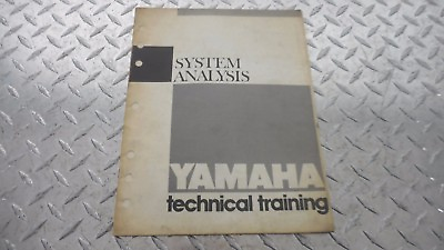#ad 85 Yamaha System Analysis Technical Training $9.99