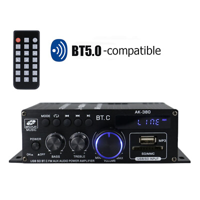 #ad Bluetooth FM Audio Amplifier For Karaoke Home Theater Sound Subwoofer Speaker $26.09