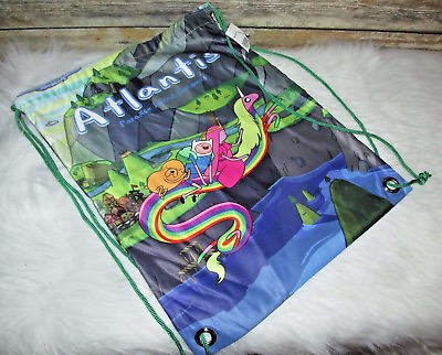 #ad Cartoon Network Adventure Time Atlantis Bahamas Drawstring BackPack Cinch Bag $20.99