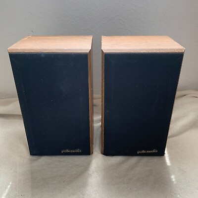 #ad #ad Vintage Polk Audio Monitor Series 4 Woodgrain Bookshelf Speakers TESTED $99.95