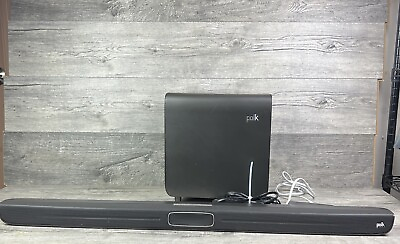 #ad Polk Audio System MagniFi Soundbar amp; Subwoofer Charcoal Gray Chargers Included $149.95