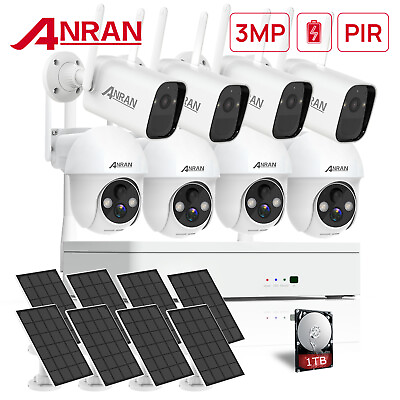 #ad ANRAN Solar Battery Camera WIFI Security System Outdoor Wireless CCTV Home 1TB $399.99