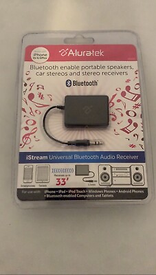 #ad Aluratek iStream DockFree Bluetooth to Aux Audio Receiver AIS01F ™ $29.99