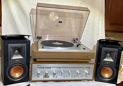 #ad #ad vintage stereo system with turntable speakers and reciever $800.00