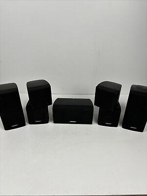 #ad Bose Lifestyle Acoustimass 4 Double Cube Speakers and 1 Horizontal Black $124.99