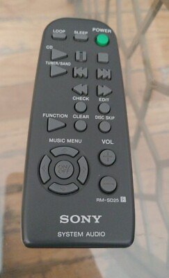 #ad Genuine Original OEM Sony System Audio Remote Control RM SD25 IR For Parts $9.99
