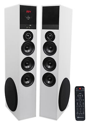 #ad Tower Speaker Home Theater System w Sub For Sony X690ED Television TV White $369.95