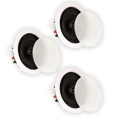 #ad Theater Solutions TS50C Flush Mount In Ceiling Speakers 2 Way 3 Speaker Set $61.99
