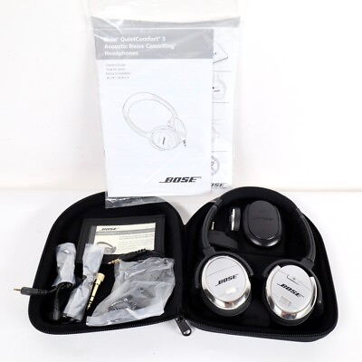 #ad BOSE QC 3 QuietComfort 3 Acoustic Noise Cancelling On Ear Headphones Tested $40.00