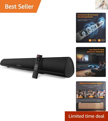 #ad 40 Inch Soundbar Bluetooth 5.0 TV Speakers Bass Adjustable Wall Mountable $199.97