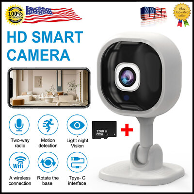 #ad 1080p Smart Home HD Camera Indoor IP Security Surveillance System 2 way Audio $7.51