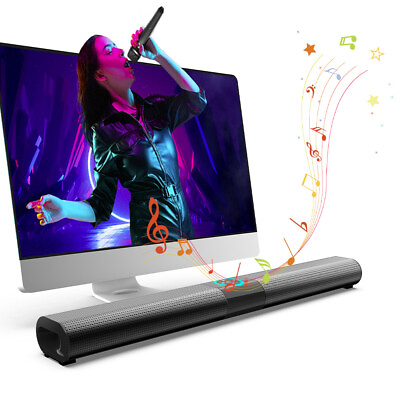 #ad Bluetooth 5.0 Home TV Sound Bar Speaker RGB Wireless Subwoofer 3D Surround $34.99