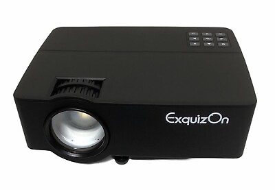 #ad ExquizOn Model E08 1080P Home Theater LCD TV LED Projector Black $57.00